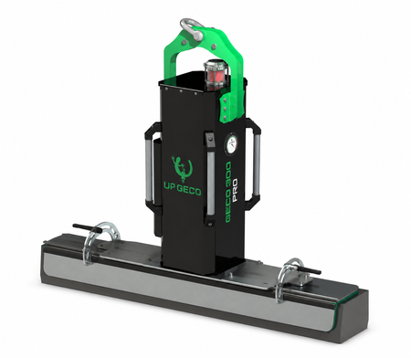Hydrauliczny chwytak próżniowy do krawężników GECO 300 PRO BS – zestaw krawężnikowy